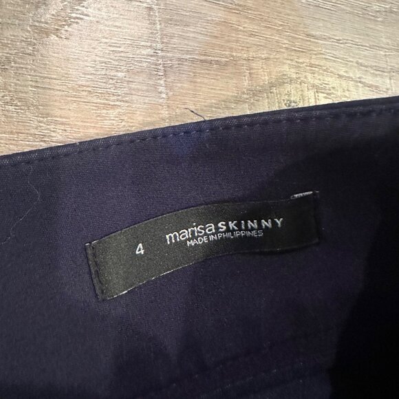 Ann Taylor Loft Womens Navy Dress Pants Size 4 Marissa Skinny - Picture 7 of 9